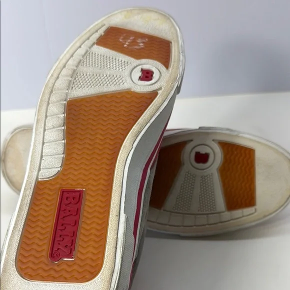 Bally Unisex Red and Gray Sneakers Vibrant Two-Tone Design - Picture 6 of 9
